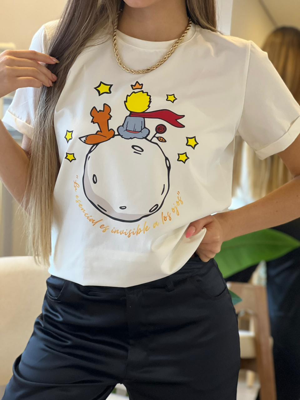 T- SHIRT GRÁFICA MUJER PRINCIPITO ESTRELLAS