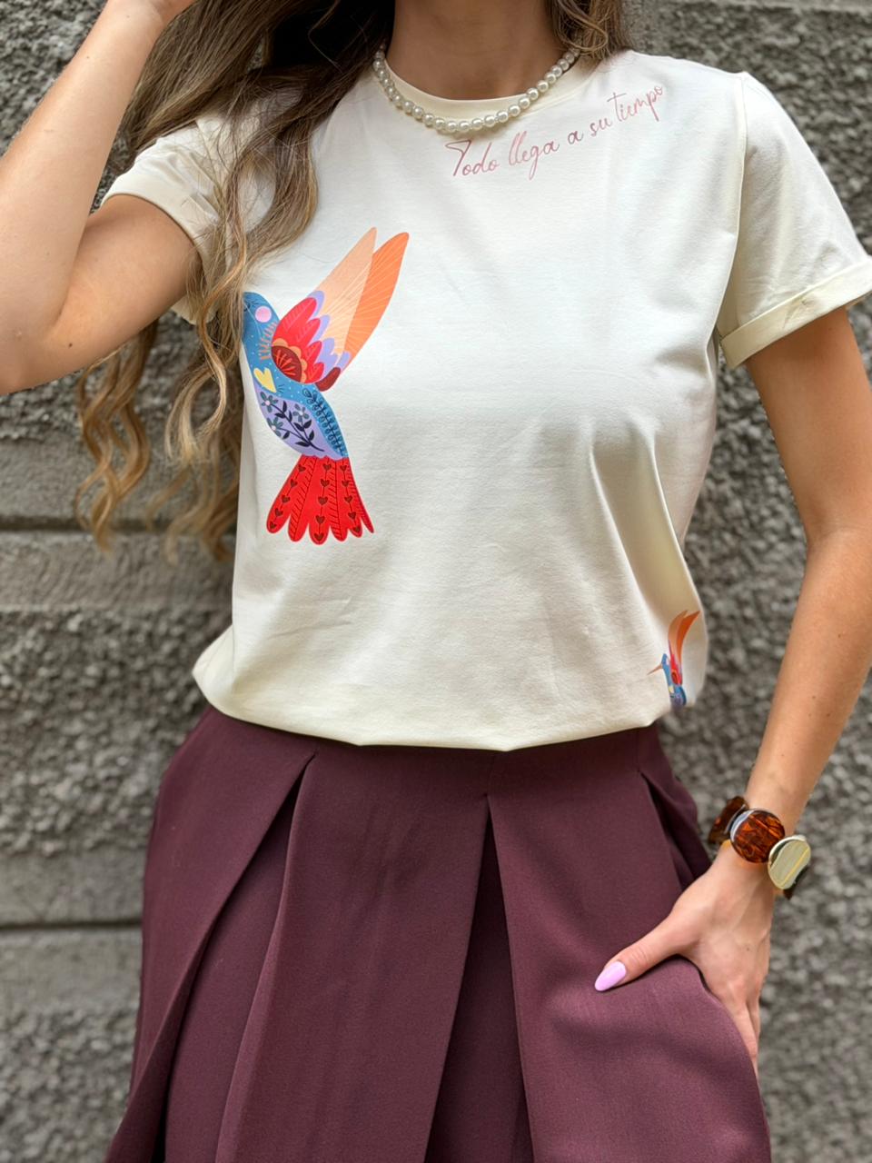 T’SHIRT BÁSICA TELA FRIA COLIBRÍ