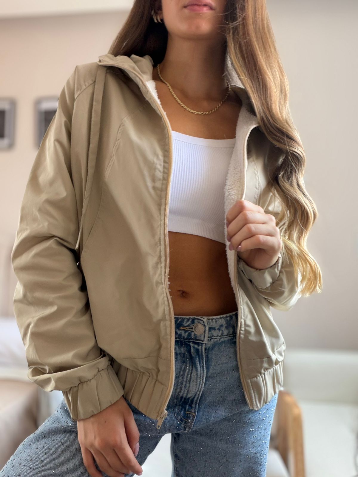 CHAQUETA ANTIFLUIDO OVEJERA CLÁSICA