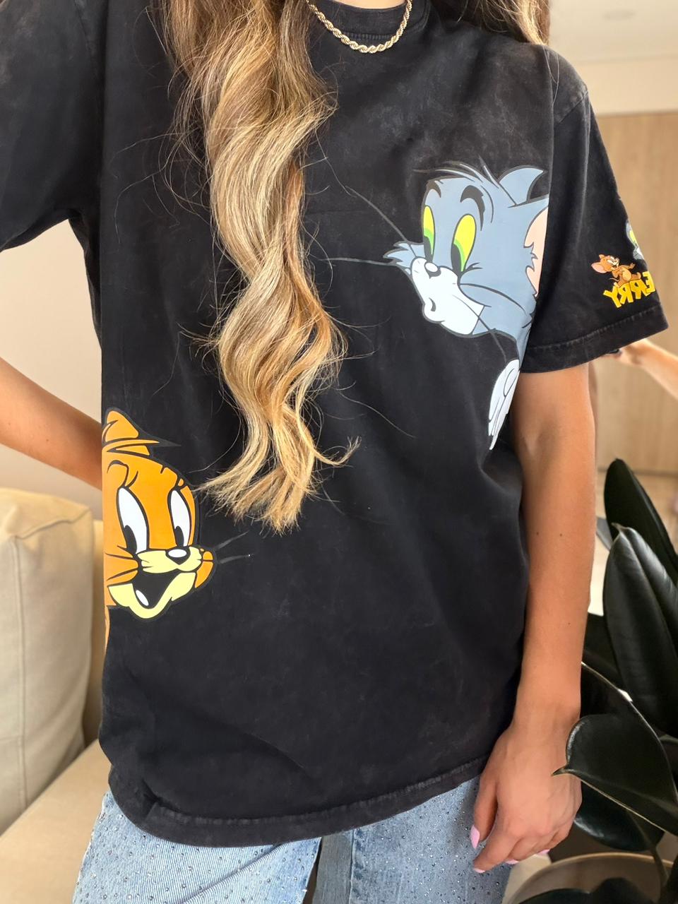 CAMISETA OVERSIZE EFECTO WASHED TOM Y JERRY
