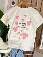 T- SHIRT GRÁFICA MUJER  AMOR ETERNO