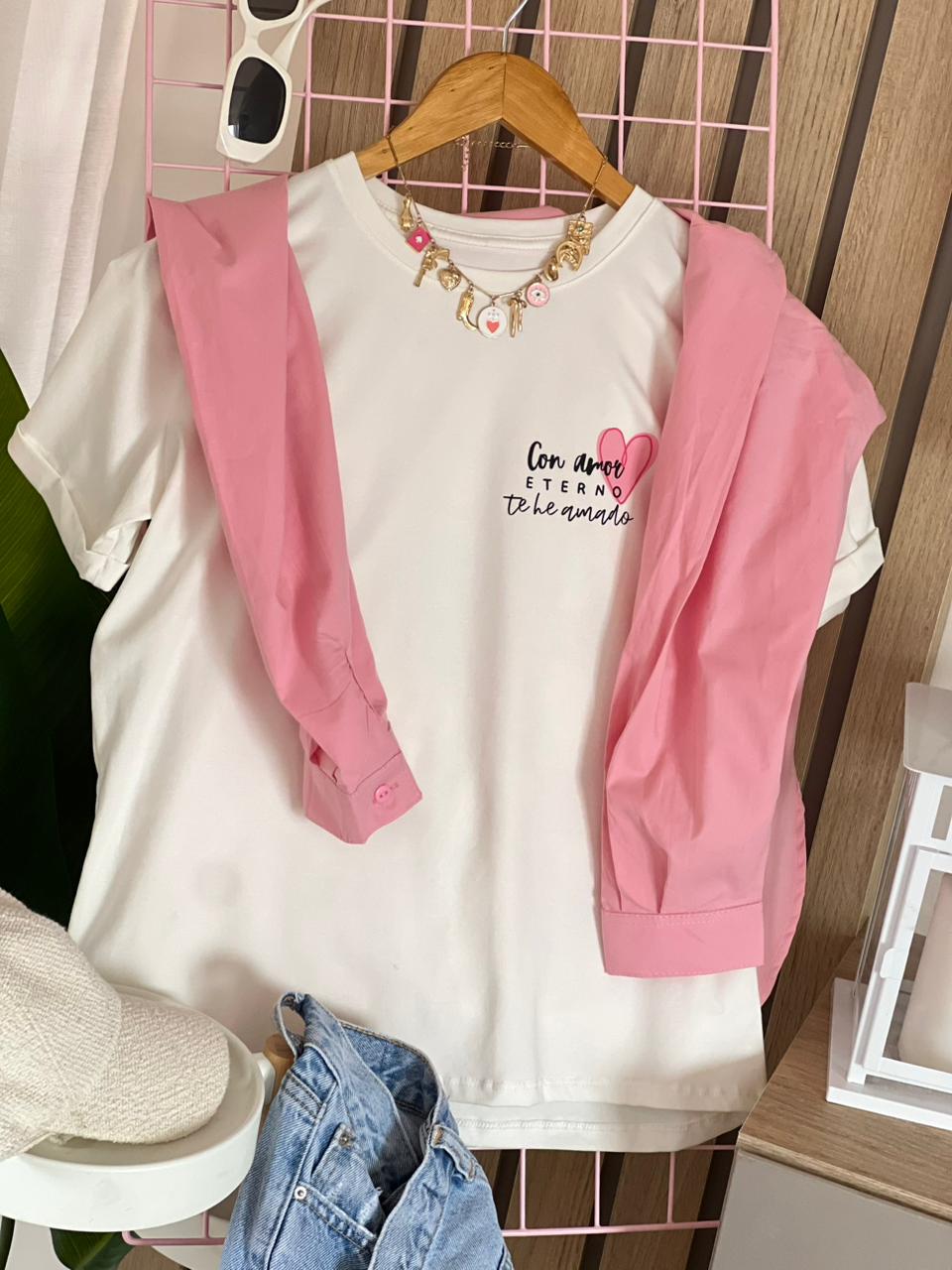 T- SHIRT GRÁFICA MUJER  AMOR ETERNO
