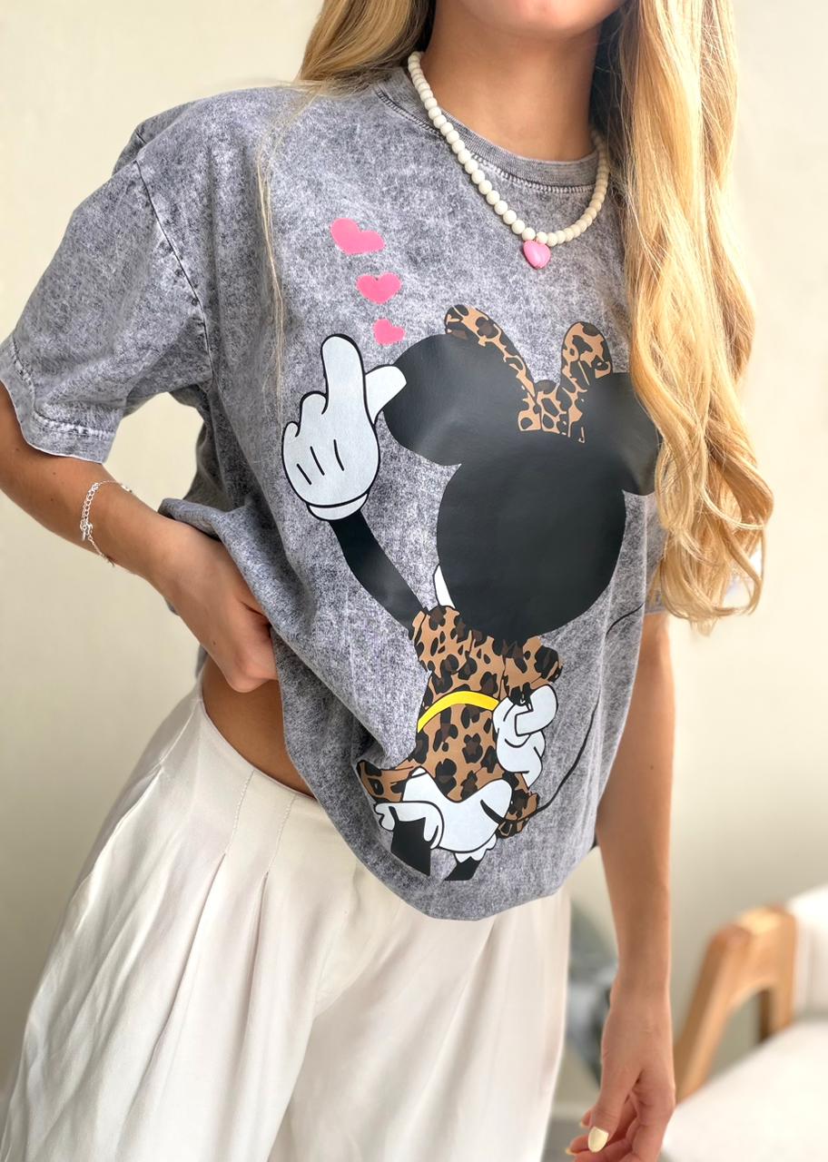 CAMISETA OVERSIZE EFECTO WASHED MINNIE