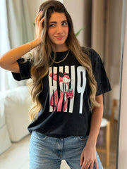 CAMISETA OVERSIZE EFECTO WASHED PINK PANTHER