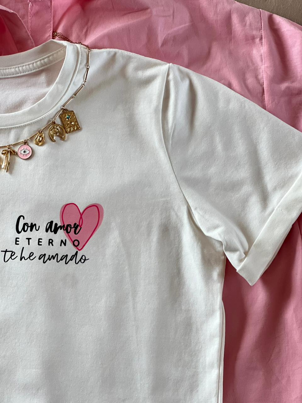 T- SHIRT GRÁFICA MUJER  AMOR ETERNO