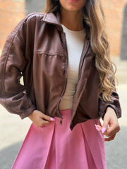 CHAQUETA GAMUZA OVERSIZE