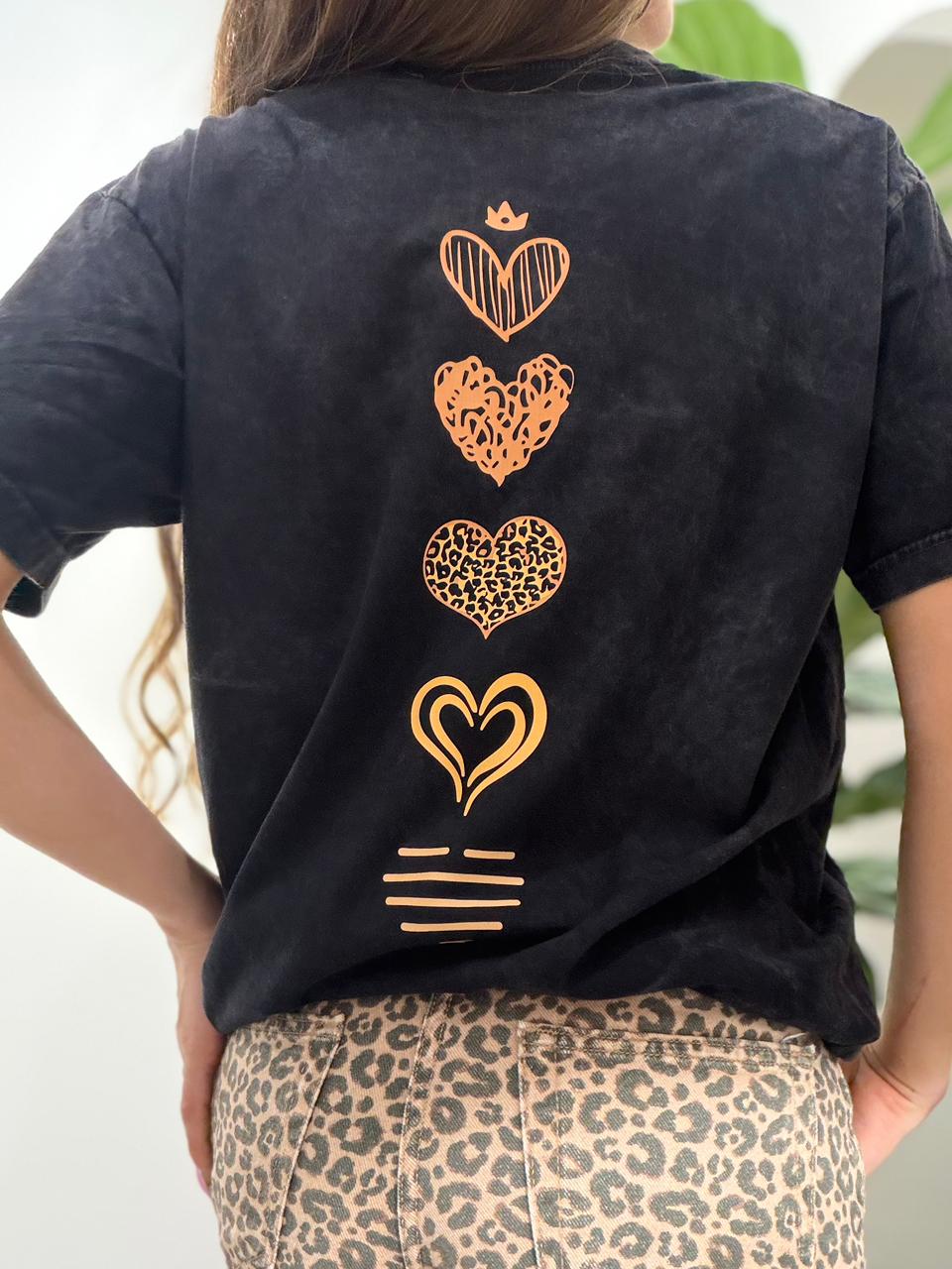 CAMISETA OVERSIZE EFECTO WASHED LOVERS PRINT