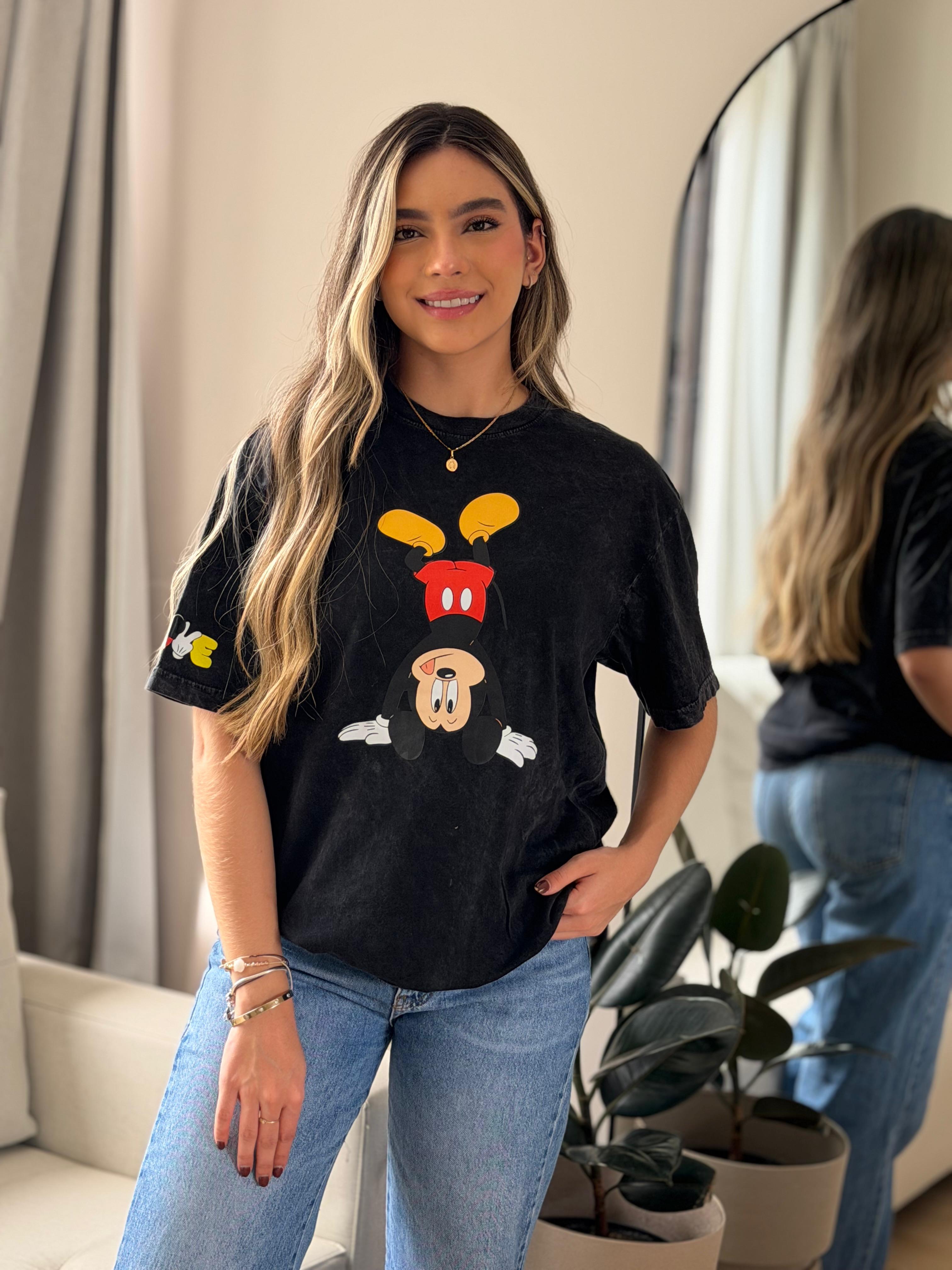CAMISETA OVERSIZE EFECTO WASHED MICKEY