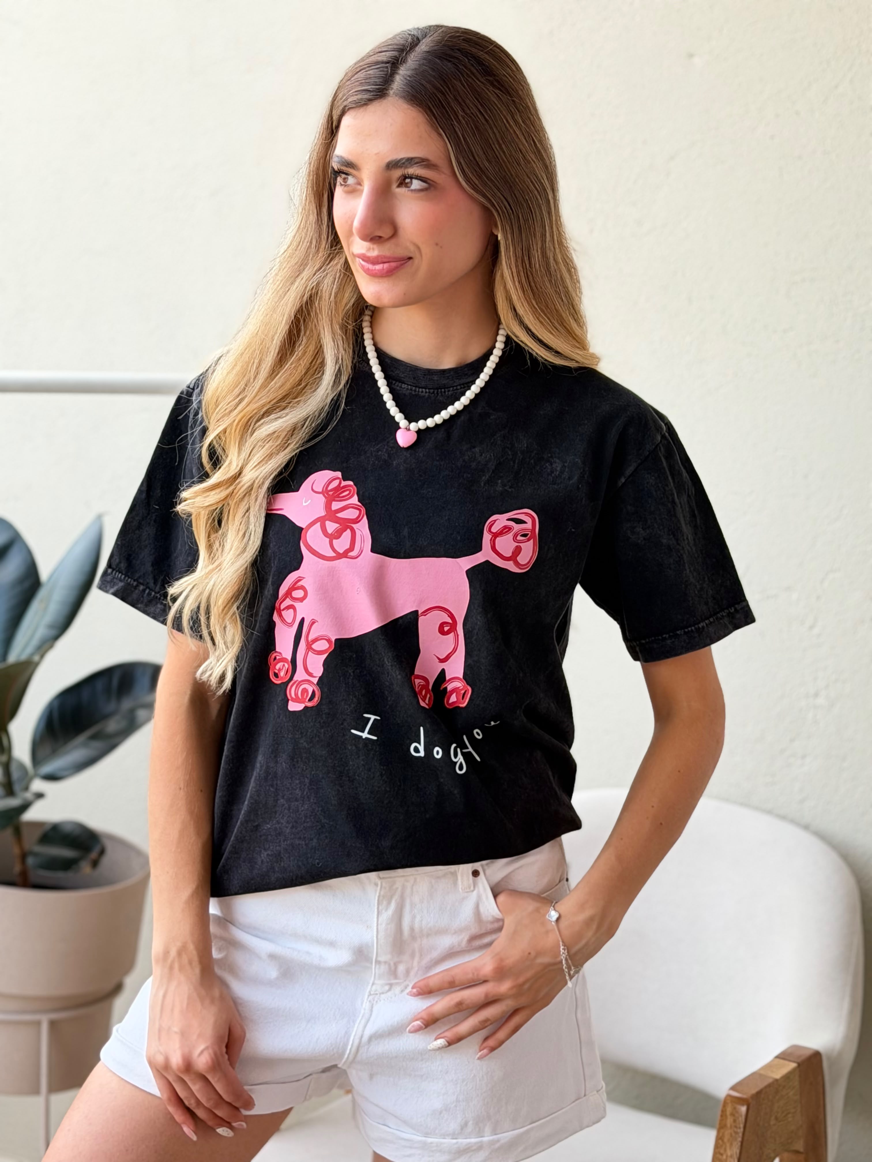 CAMISETA OVERSIZE EFECTO WASHED DOG PINK