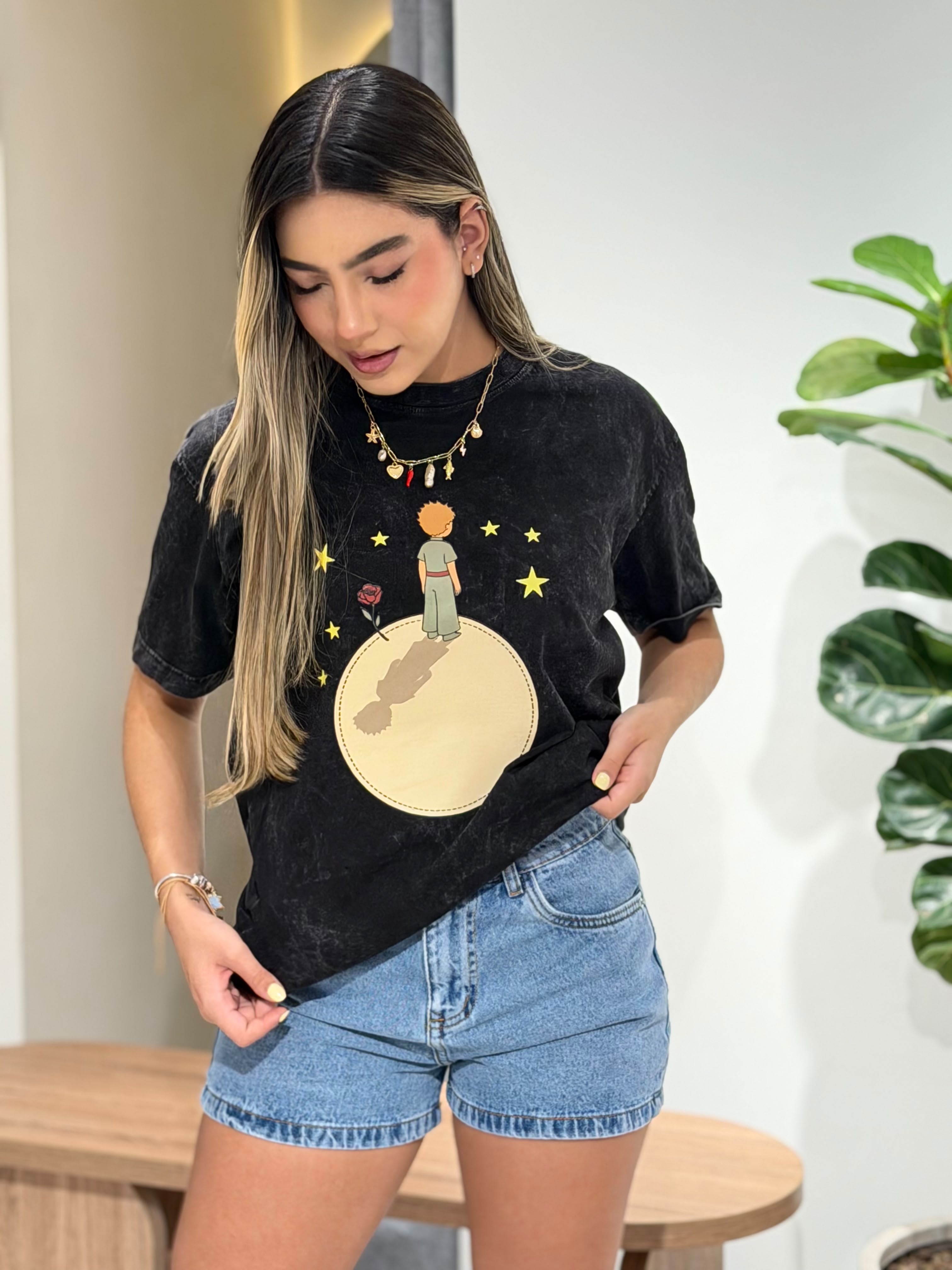 CAMISETA OVERSIZE EFECTO WASHED PRINCIPITO