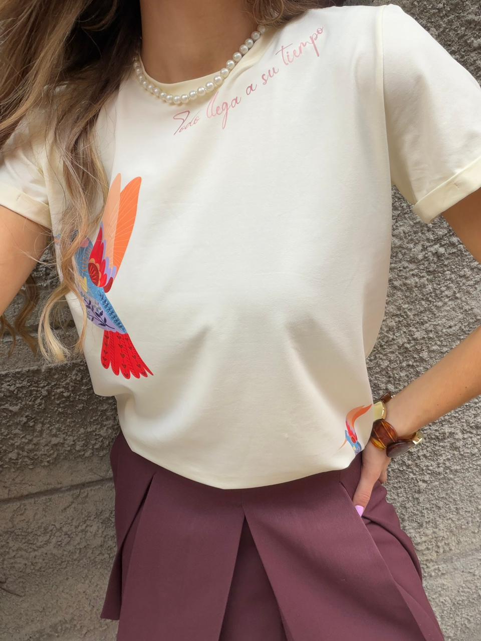 T’SHIRT BÁSICA TELA FRIA COLIBRÍ