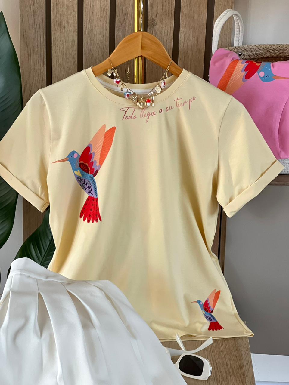 T’SHIRT BÁSICA TELA FRIA COLIBRÍ