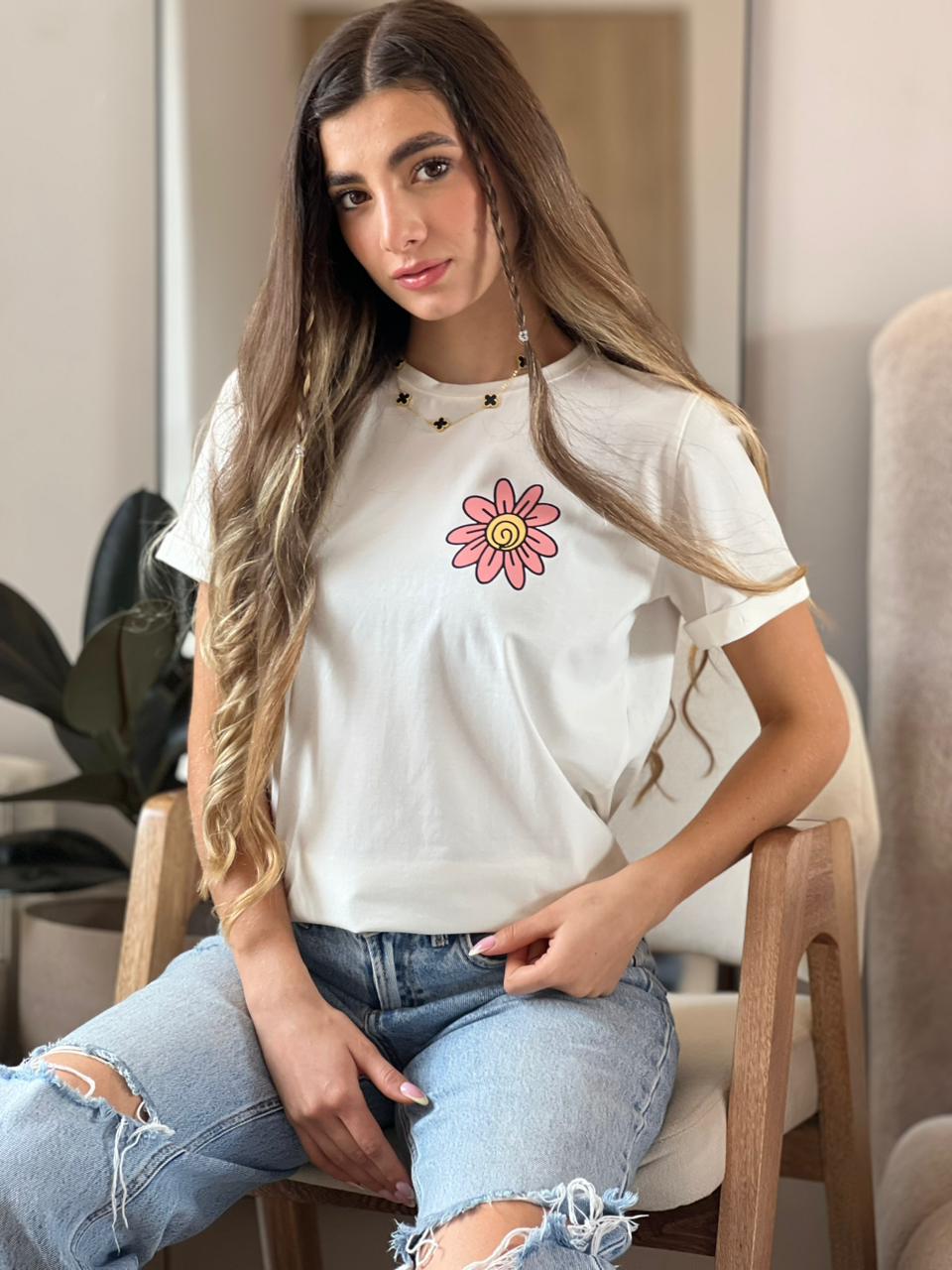 T- SHIRT GRÁFICA MUJER  I LOVE YOU