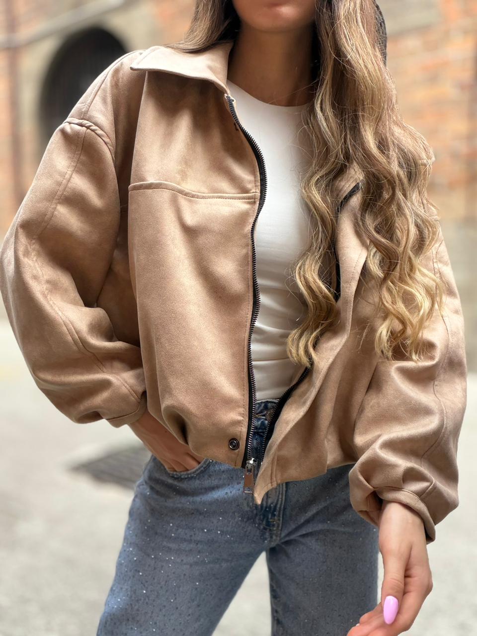 CHAQUETA GAMUZA OVERSIZE