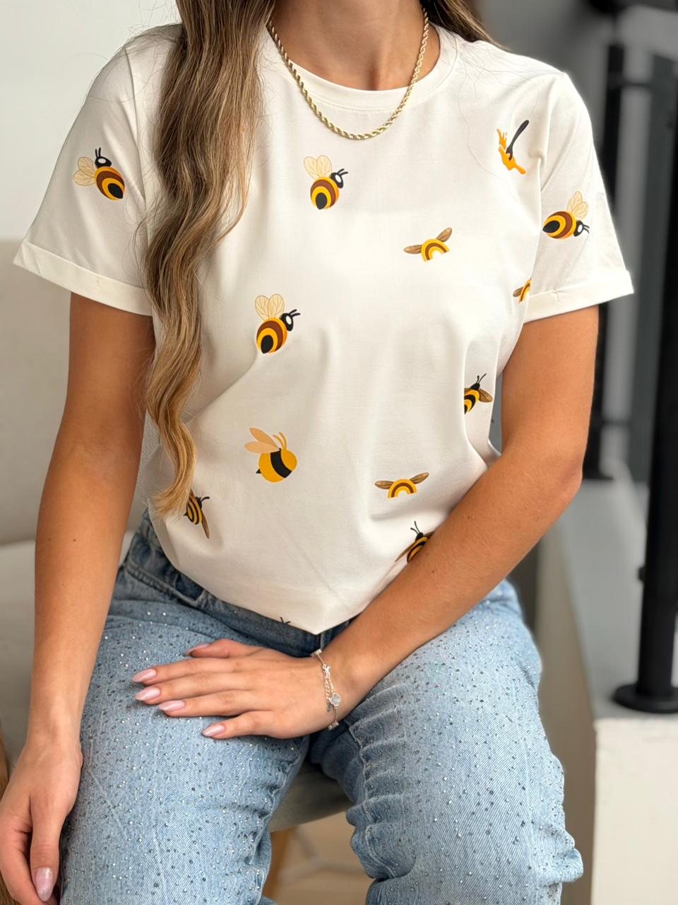 T’ SHIRT BÁSICA TELA FRÍA ABEJAS
