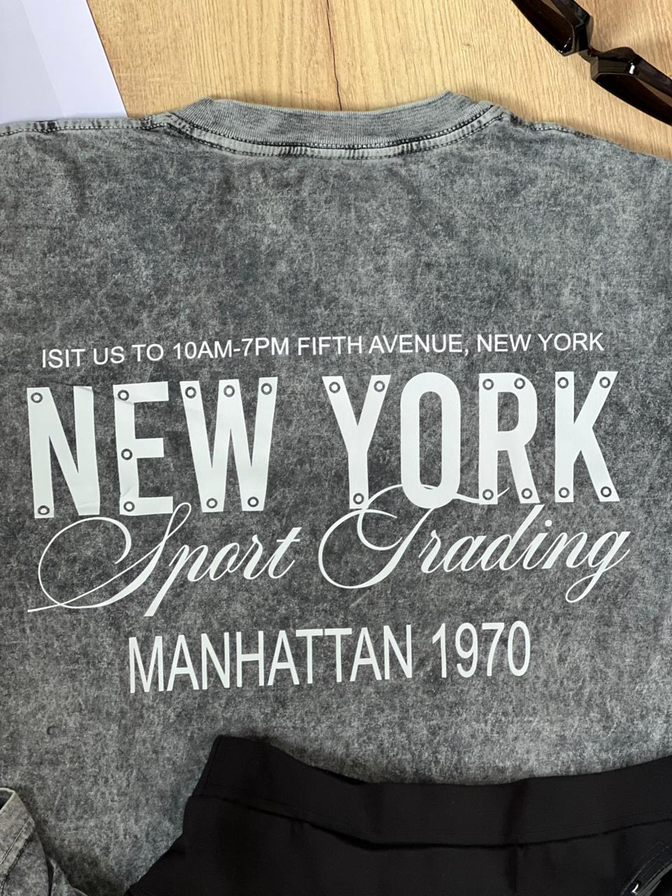 CAMISETA OVERSIZE EFECTO WASHED NEW YORK