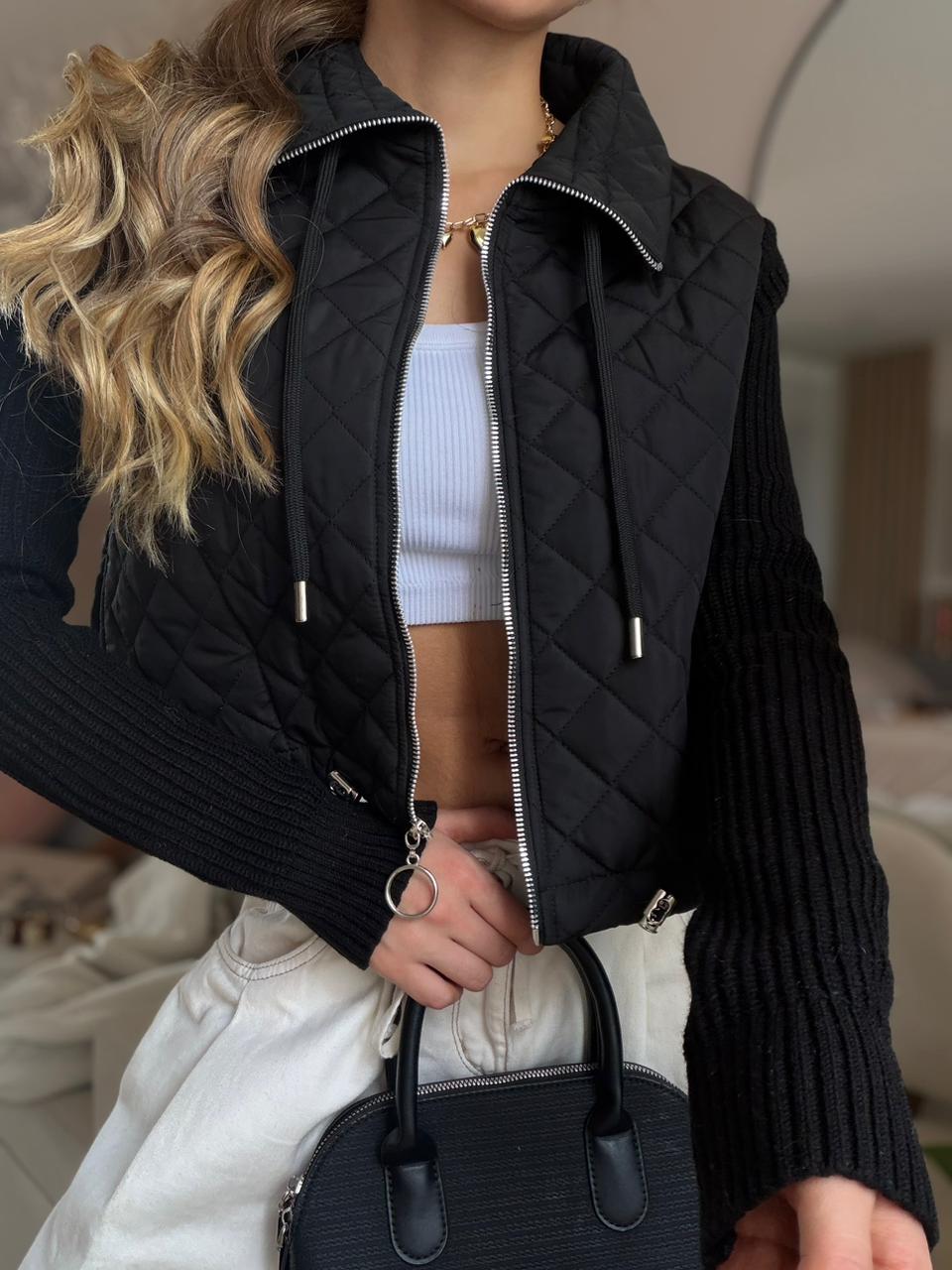 CHAQUETA ANTIFLUIDO MANGAS TEJIDAS